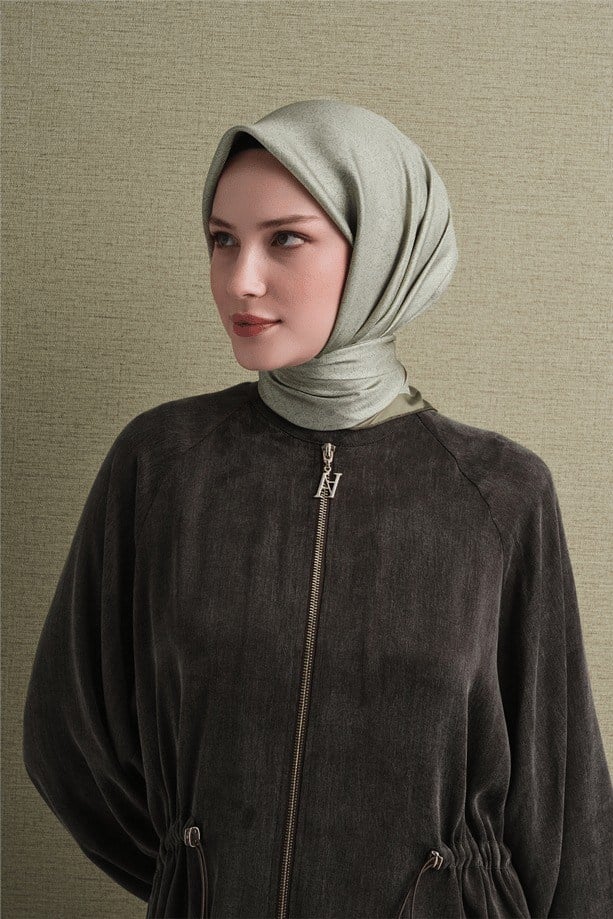 Armine 9601 Monogram Desen Saf İpek Twill Eşarp Doğa Eşarp ARMİNE 