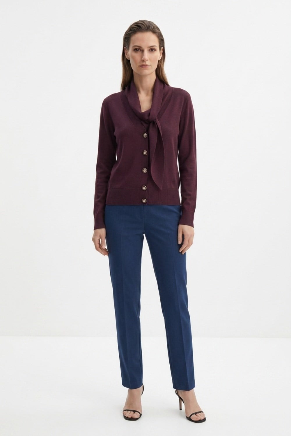 Nuss 604 HIRKA Bordo Hırka NUSS 