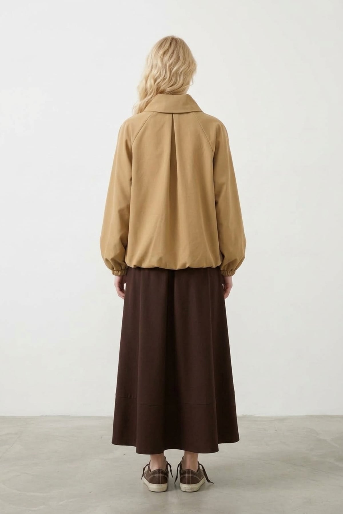 Çiçek Nakış Baskılı Kap 9316 Camel Kap JUPE STORE 