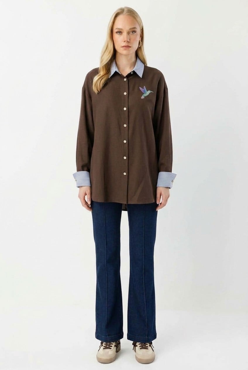 Ghisa Tunik 4519 Kahve Tunik GHİSA 
