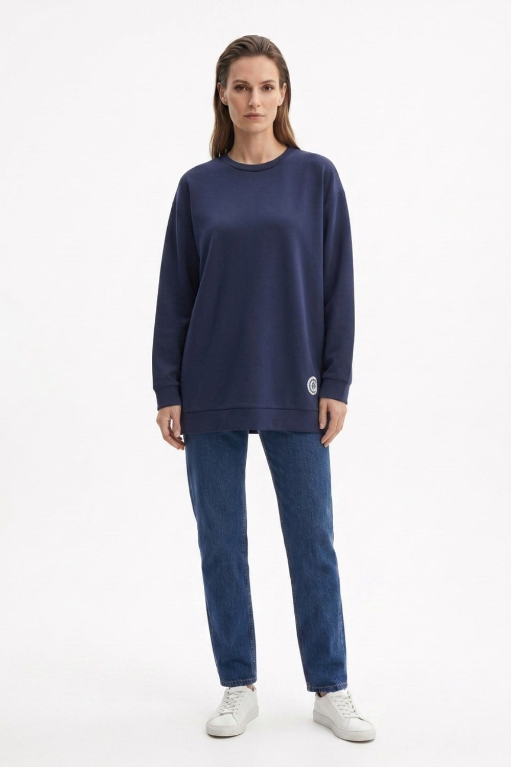 Ceremony 172 Logo Detaylı Uzun Kollu Luna Sweatshirt Lacivert Tunik CEREMONY 