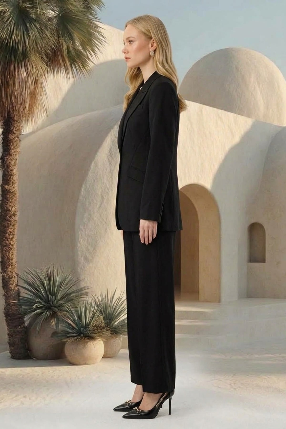 Ghisa Blazer Ceketli Pantolonlu Takım 9415 Siyah Takım GHİSA 