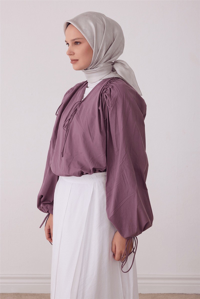 Belli 4428 Soyut Dalga Soyut %100 Twill İpek Eşarp Gümüş Eşarp BELLI 