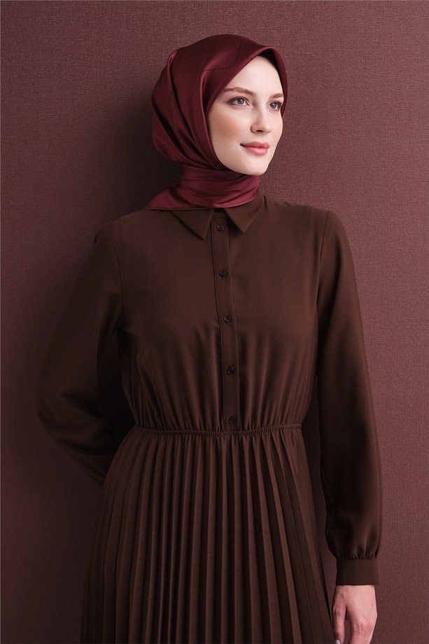 Armine Dj Saf Twill İpek Eşarp 9642D (T) - Bordo Eşarp ARMİNE 