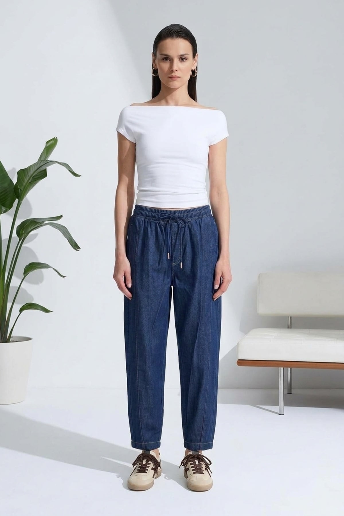 Konik Fit Denim Pantolon 0035846 Lacivert Pantolon İKOLL 