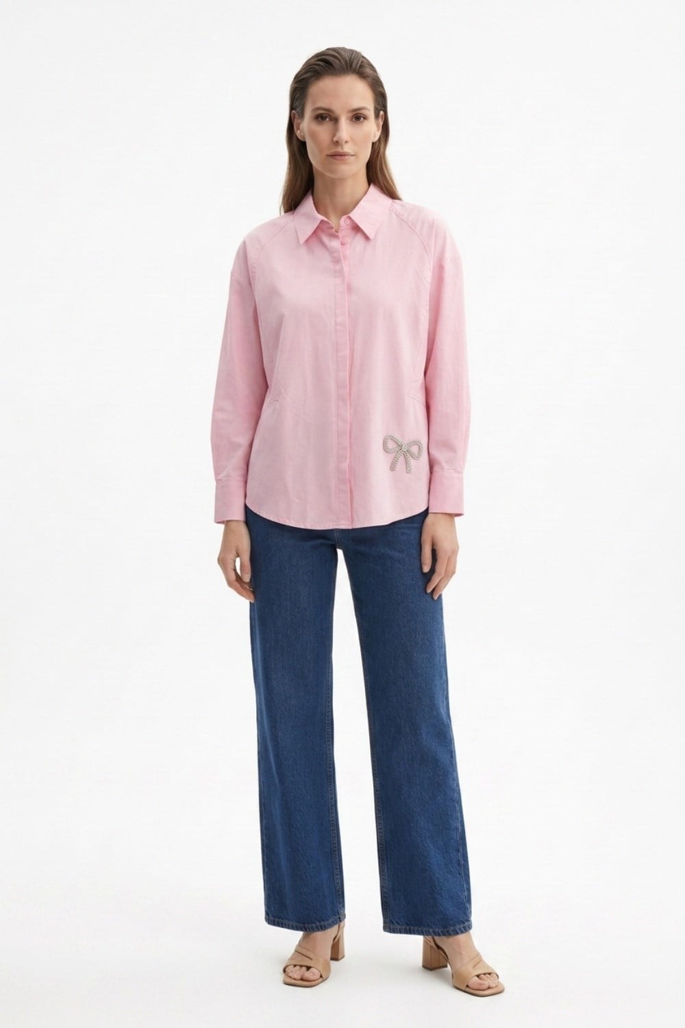Fiyonk Aksesuarlı Tunik 265195 - Pembe Tunik NEFİSE 