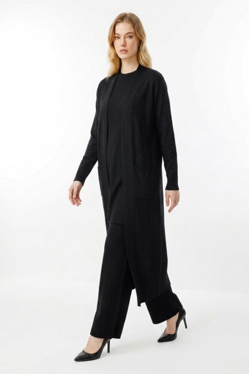 Armine Trend 26KAD601 Basic 3 lü Pantolonlu Takım Siyah Takım ARMİNE TREND 