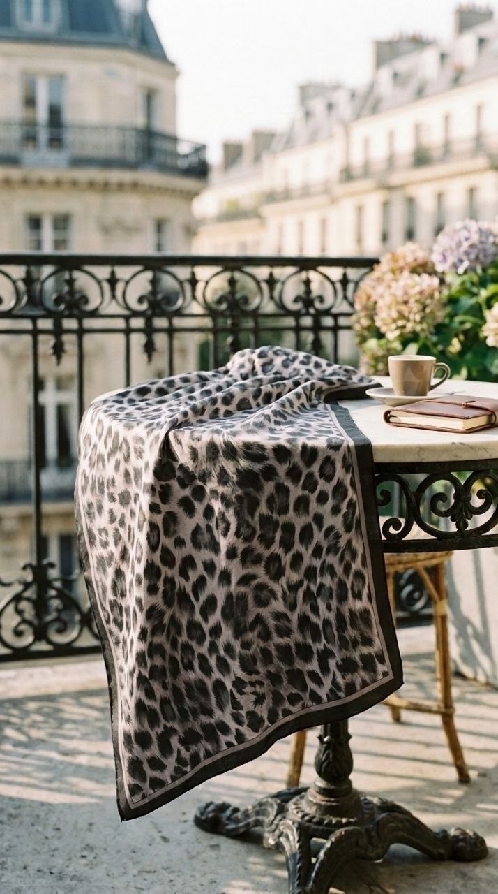 Levidor 39081 Leopar Vella Şal - Siyah Şal LEVİDOR 