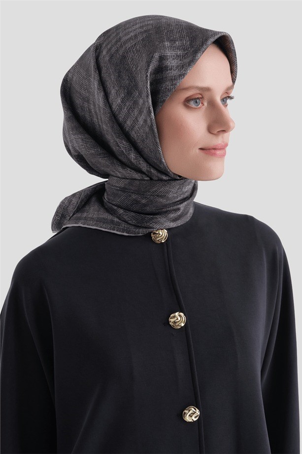 Armine Dj Saf Twill İpek Eşarp 9628D (T) - Gri Eşarp ARMİNE 