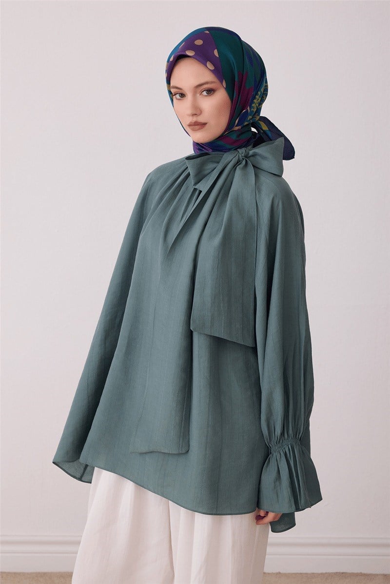 Belli 4409 Şehir Objeleri Objeli %100 Twill İpek Eşarp - Mor Eşarp BELLI 
