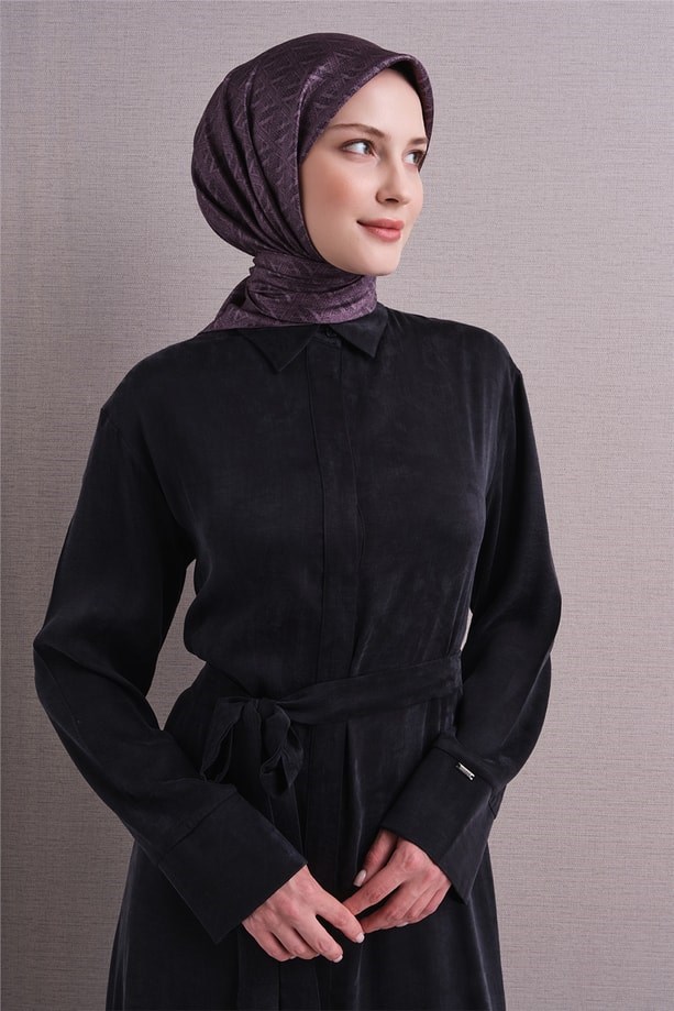 Armine Dj Saf Twill İpek Eşarp 9625D (T) - Lila Eşarp ARMİNE 