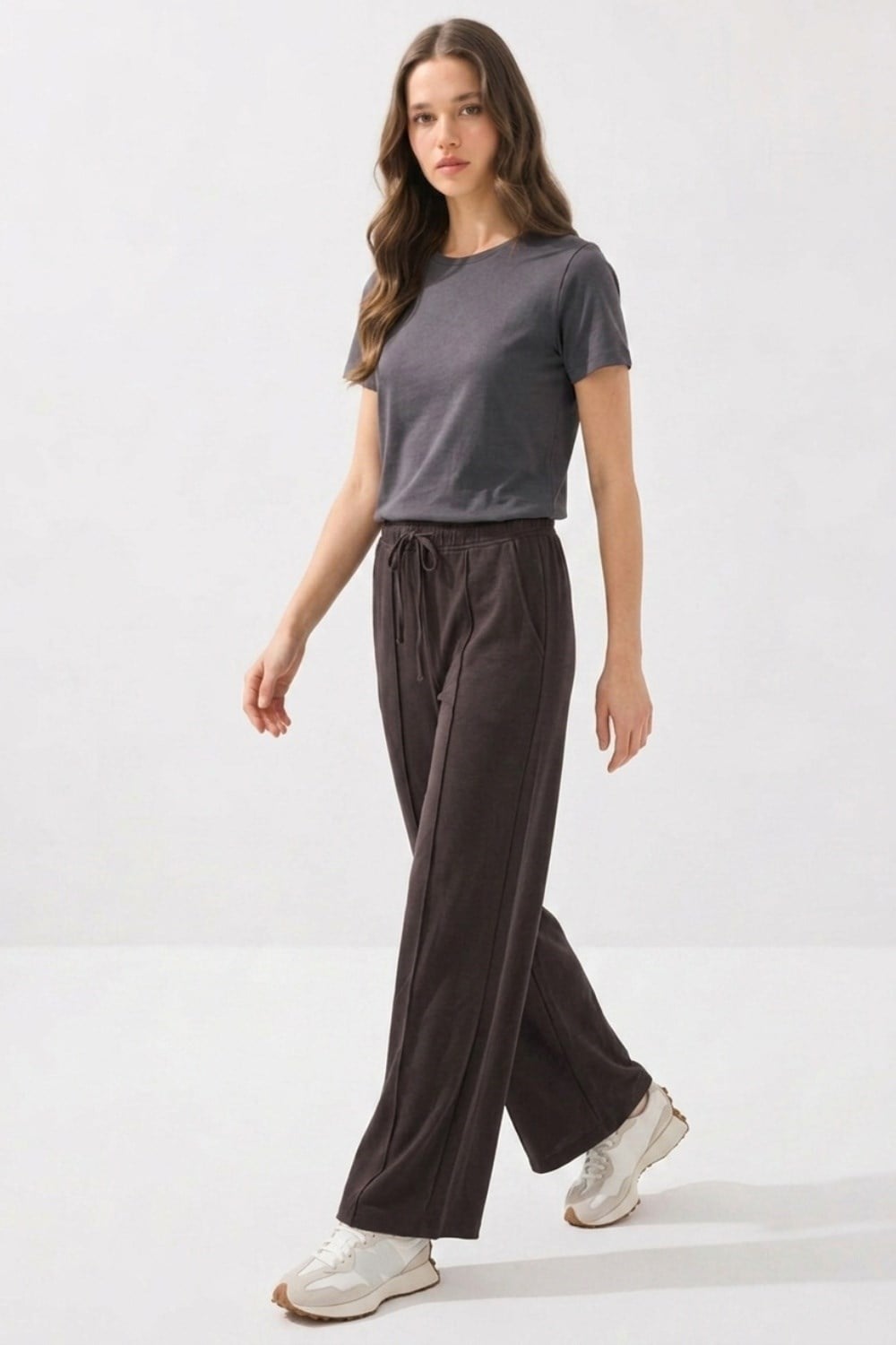 Palazzo Modal Jogger Pantolon 0037288 Kahve Pantolon İKOLL 