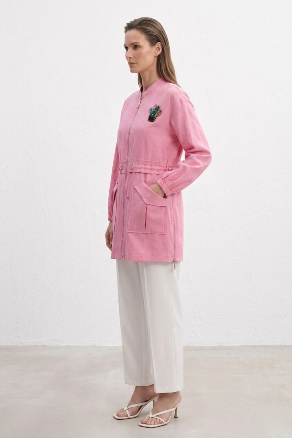 Boncuk Aksesuarlı Kap 1582-1 - Pembe Kap STELLA STORE 