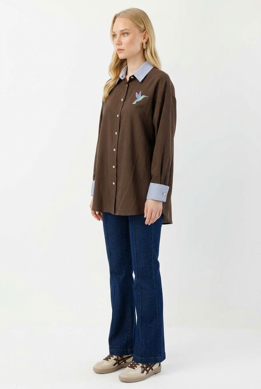 Ghisa Tunik 4519 Kahve Tunik GHİSA 
