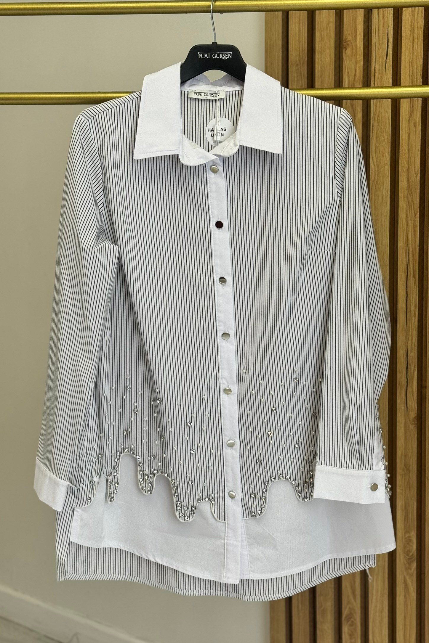 Fuat Gürşen 6303 Tunik - Ekru Tunik FUAT GÜRŞEN 