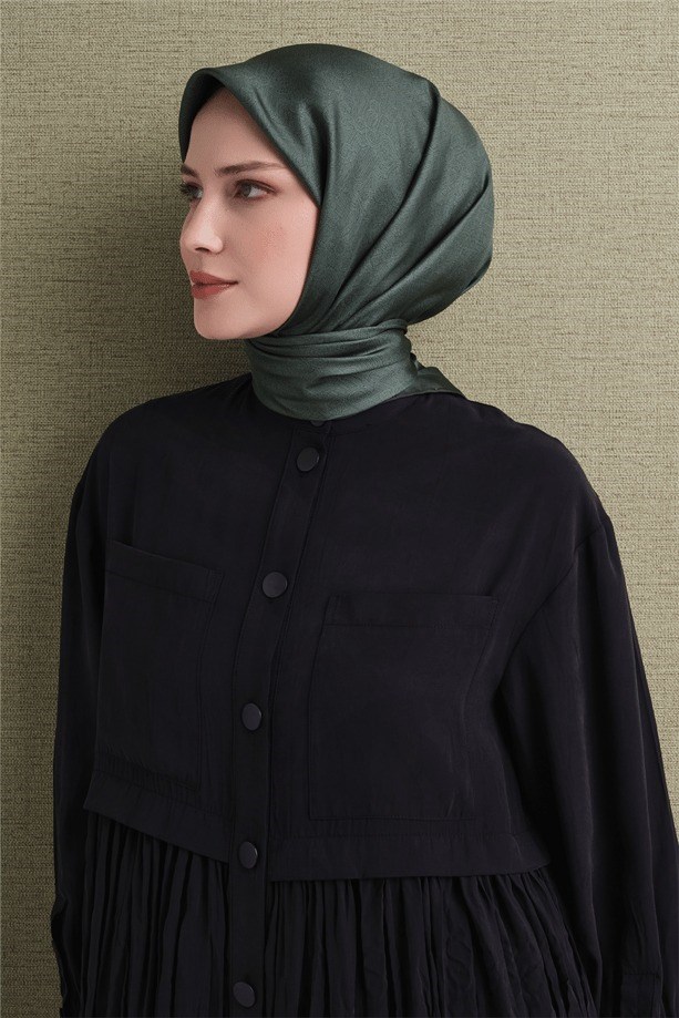 Armine Dj Saf Twill İpek Eşarp 9601D (T) - Zümrüt Eşarp ARMİNE 