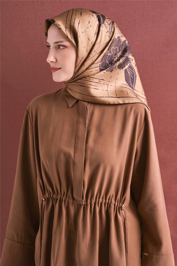 Armine Dj Saf Twill İpek Eşarp 9617D (T) - Toprak Eşarp ARMİNE 