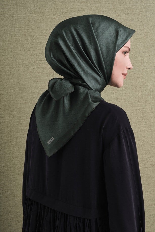 Armine Dj Saf Twill İpek Eşarp 9601D (T) - Zümrüt Eşarp ARMİNE 