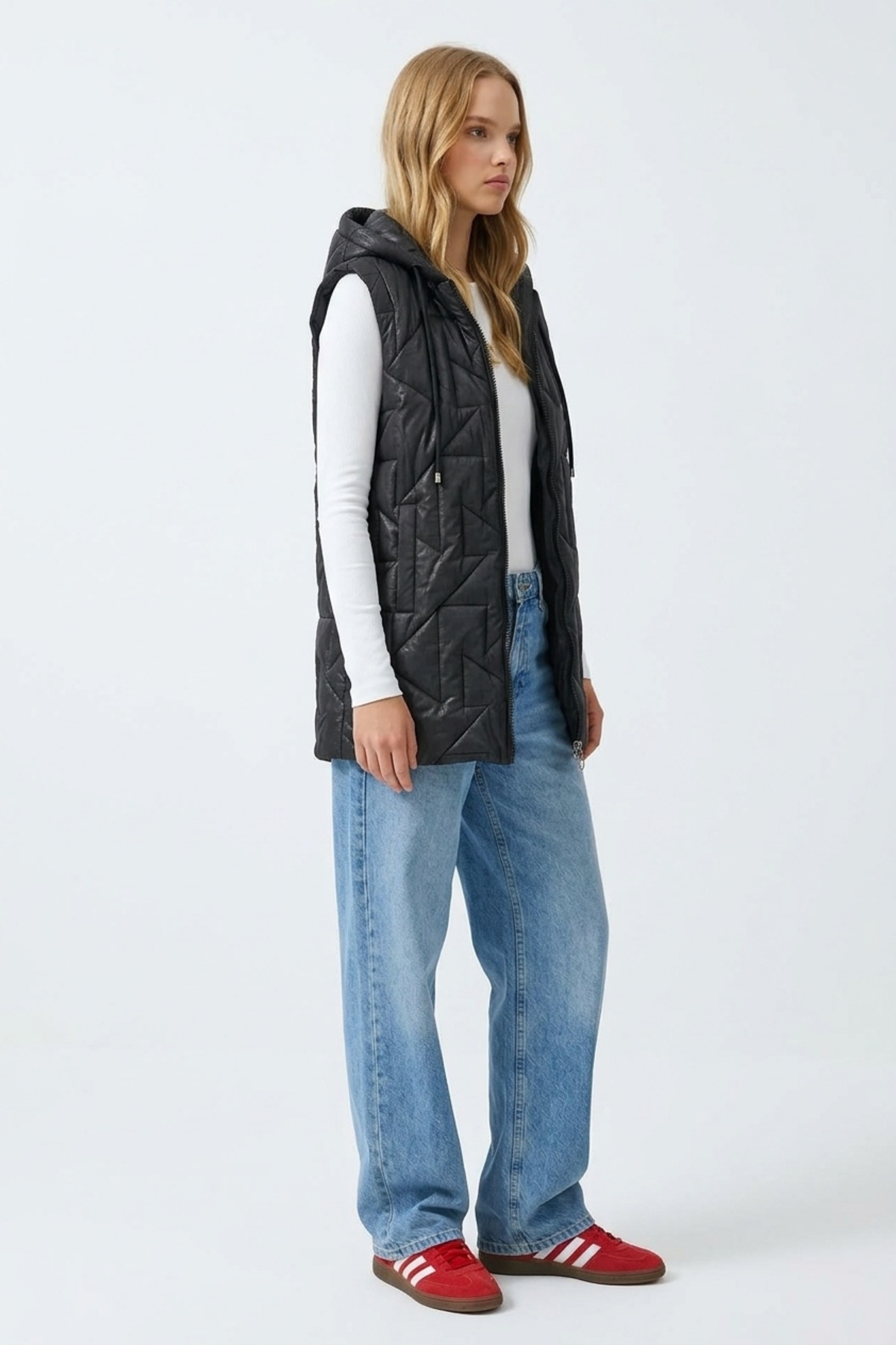 Ghisa Zigzag Desen Yelek 3360 Siyah Yelek GHİSA 