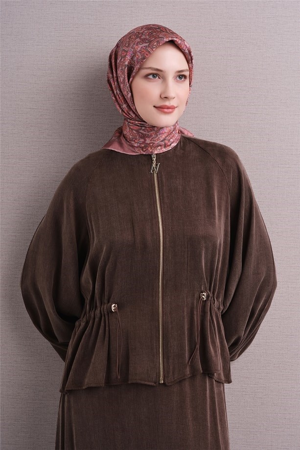 Armine Dj Saf Twill İpek Eşarp 9609D (T) - Somon Eşarp ARMİNE 