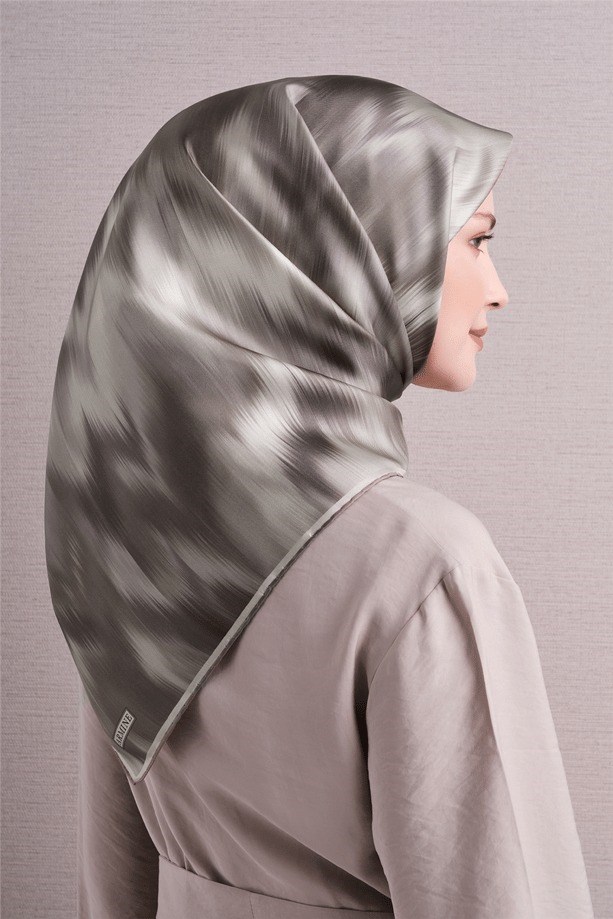 Armine Dj Saf Twill İpek Eşarp 9605D (T) - Bej Eşarp ARMİNE 