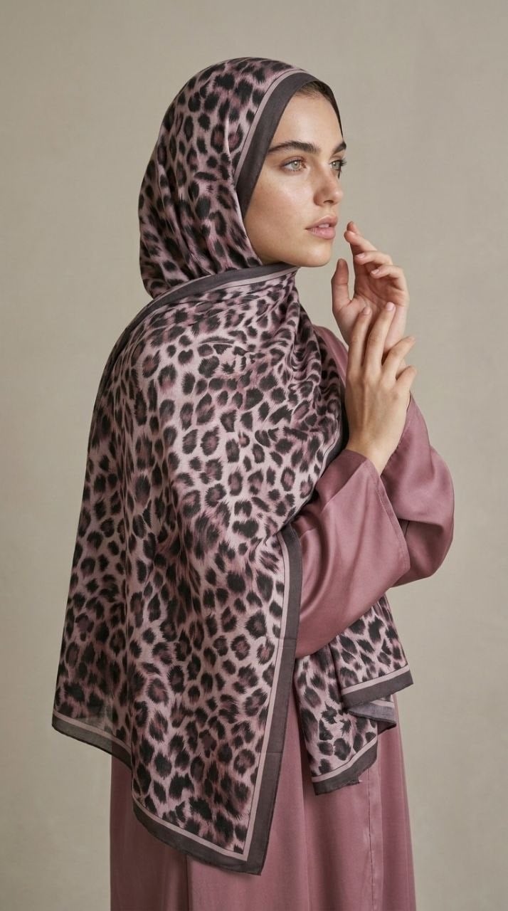Levidor 39081 Leopar Vella Şal - Pembe Şal LEVİDOR 