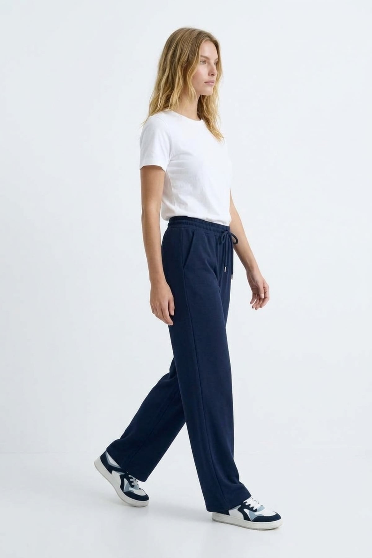 Bol Paça Dalgıç Pantolon 0034499 Lacivert Pantolon İKOLL 