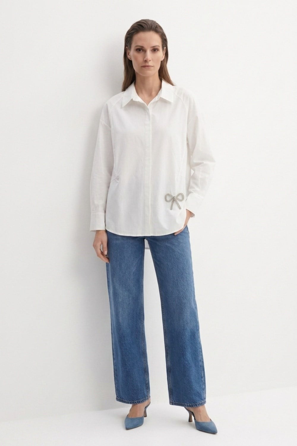 Fiyonk Aksesuarlı Tunik 265195 - Ekru Tunik NEFİSE 