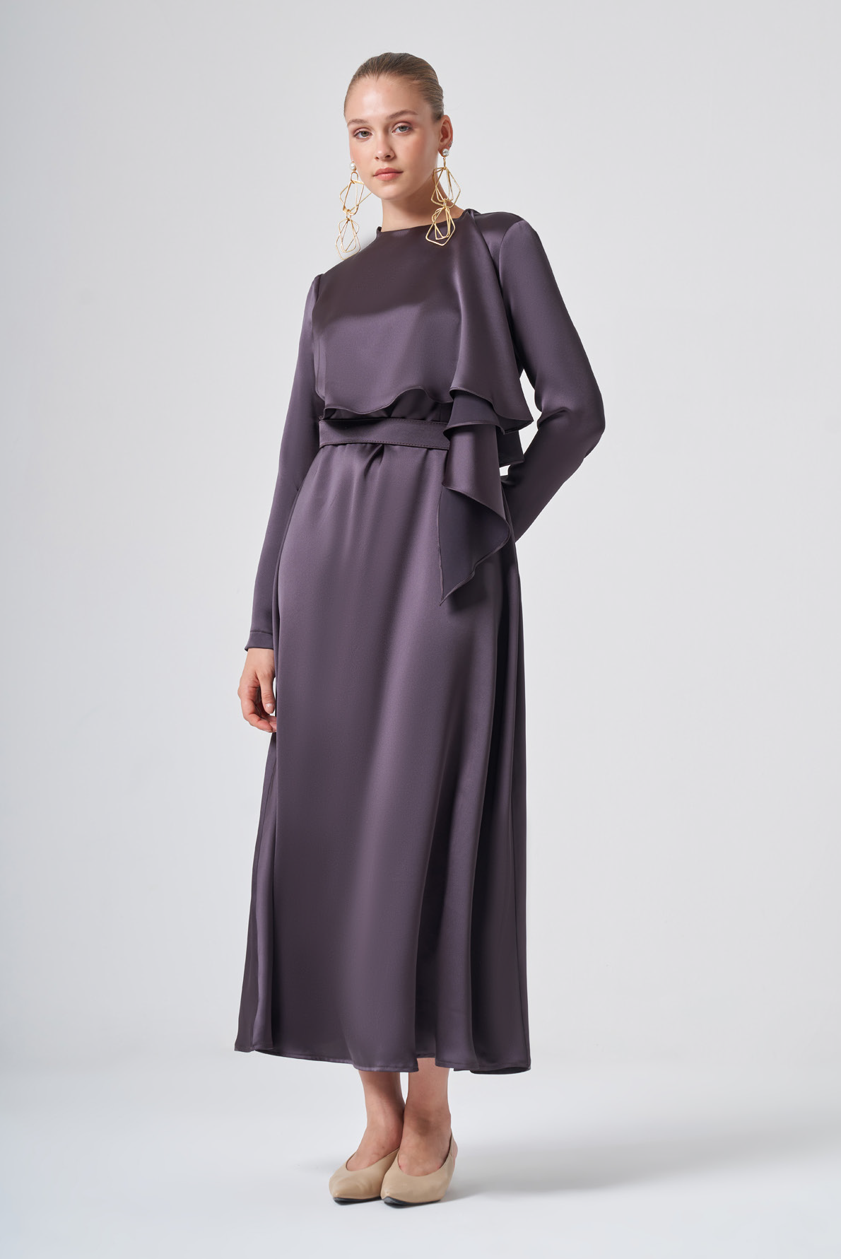 Nuss 2043 ELBİSE Kahve Elbise NUSS 