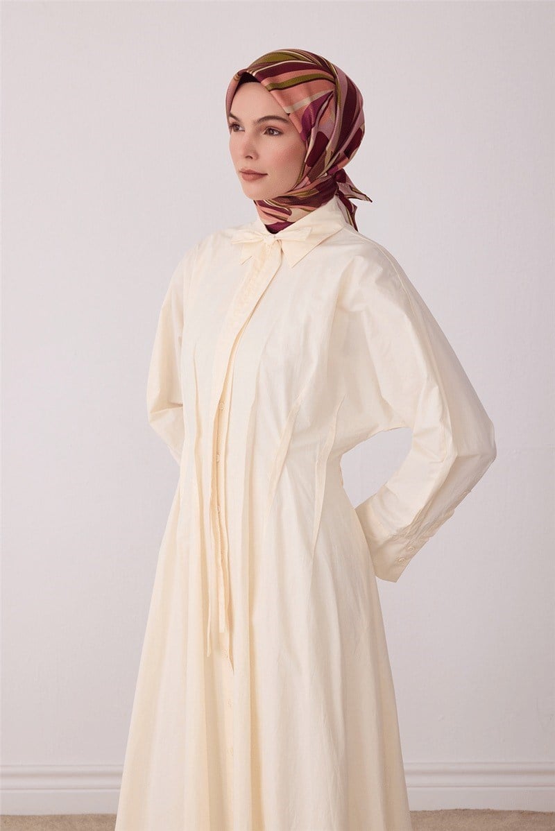 Belli 4410 Botanik Bahçe Çiçekli %100 Twill İpek Eşarp - Pembe Eşarp BELLI 