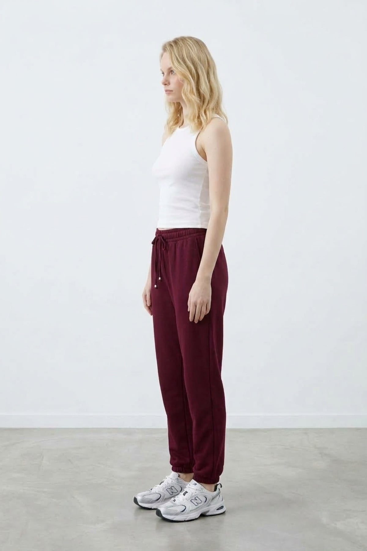 Jogger Modal Pantolon 1005382 Bordo Pantolon İKOLL 