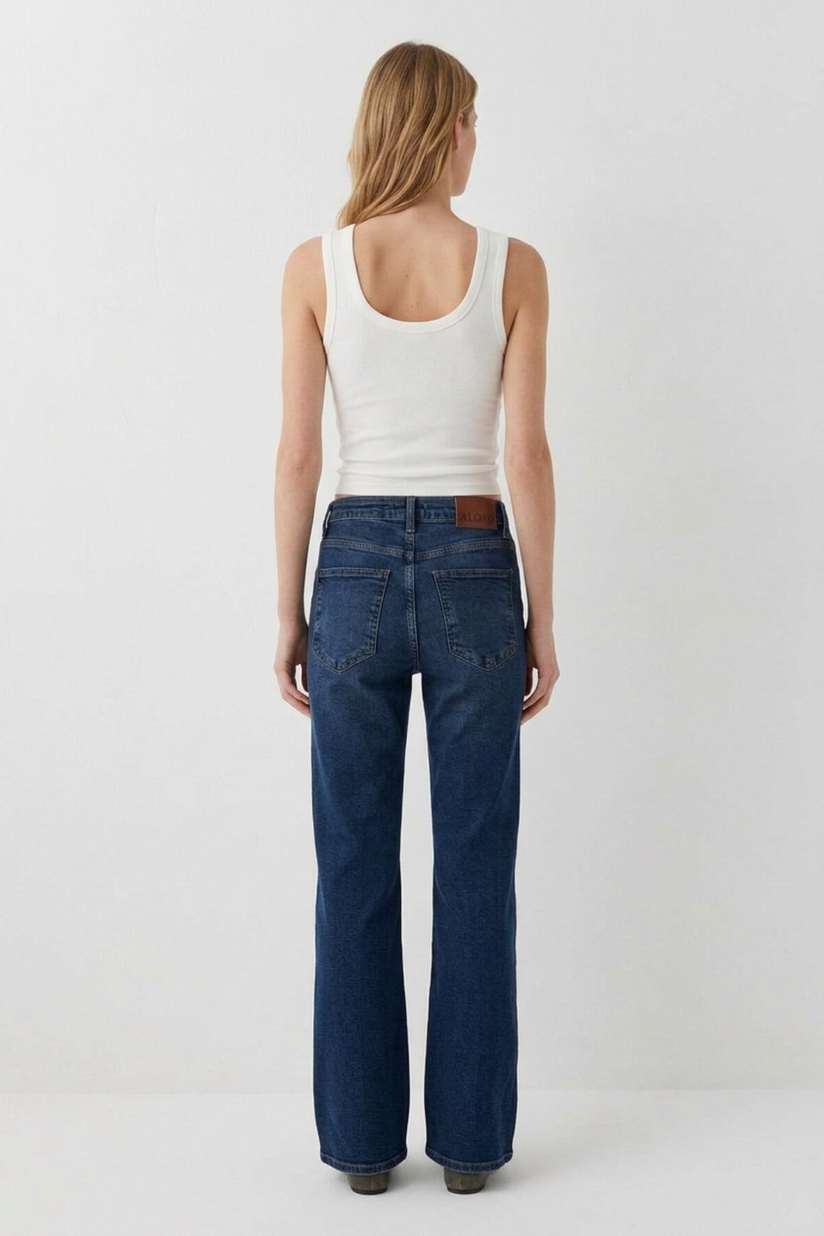 İspanyol Mom Fit Pantolon 1706 Koyu Mavi Kot Pantolon XLove Jeans 