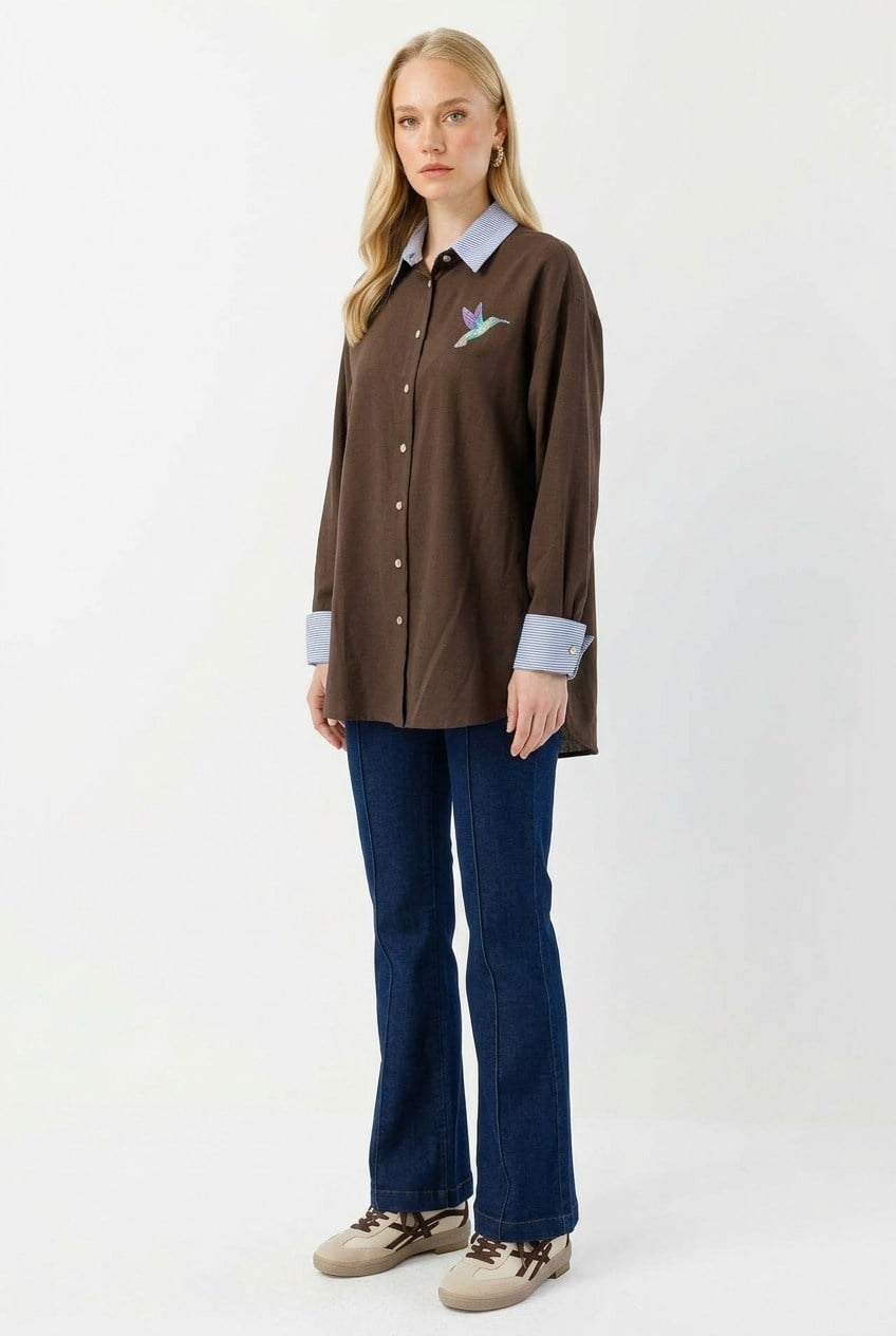 Ghisa Tunik 4519 Kahve Tunik GHİSA 