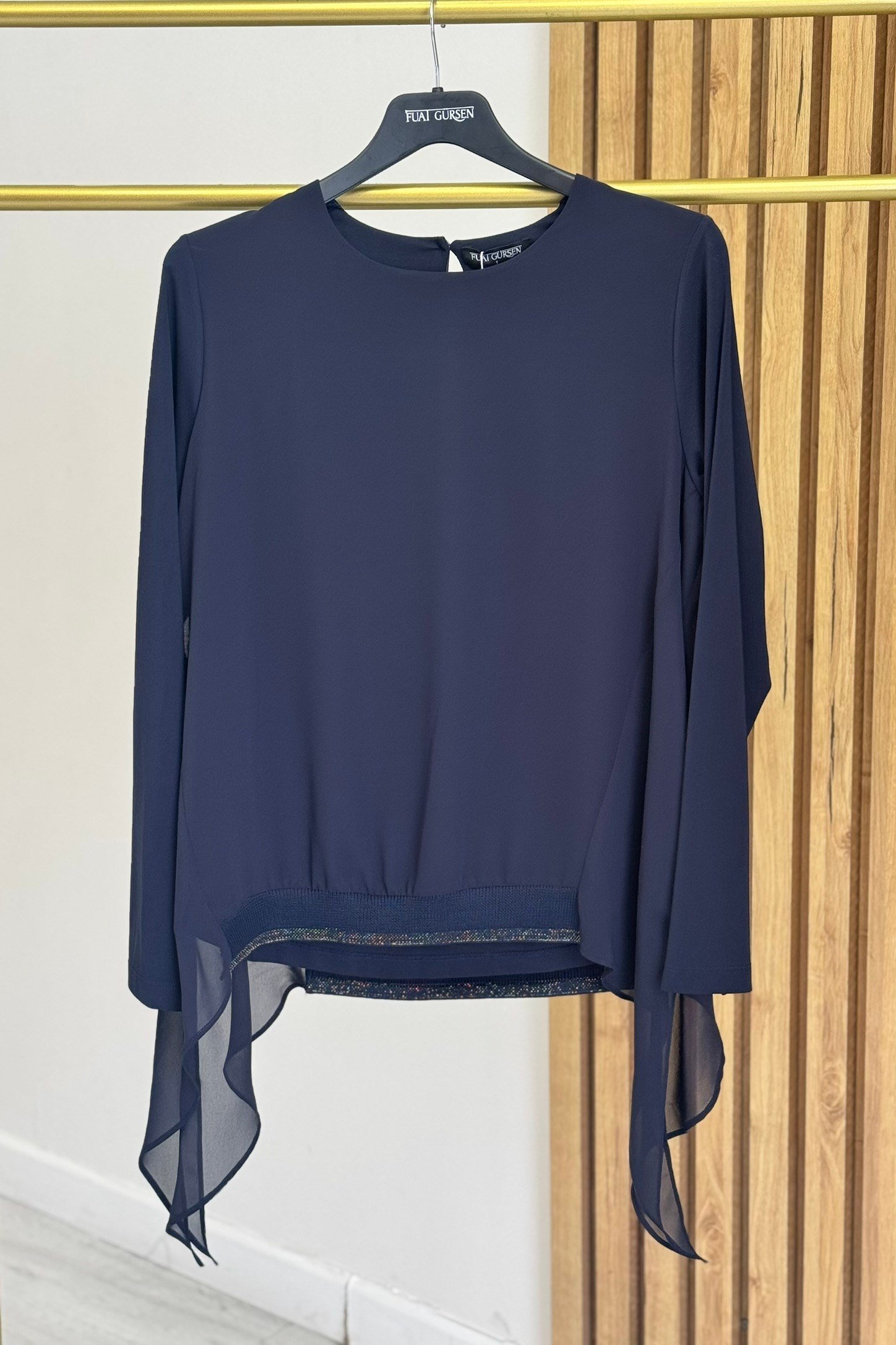 Fuat Gürşen 6301 Bluz - Lacivert Bluz FUAT GÜRŞEN 