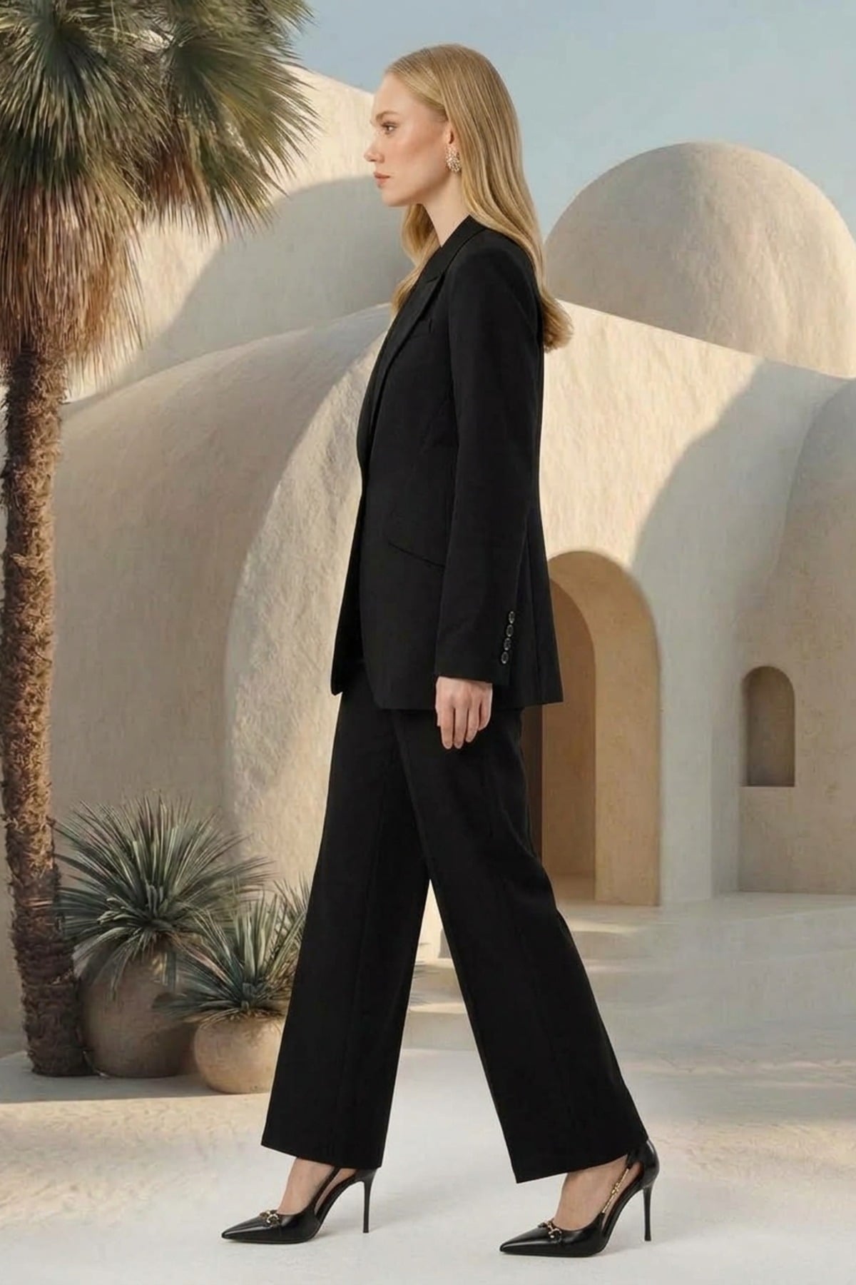 Ghisa Blazer Ceketli Pantolonlu Takım 9415 Siyah Takım GHİSA 