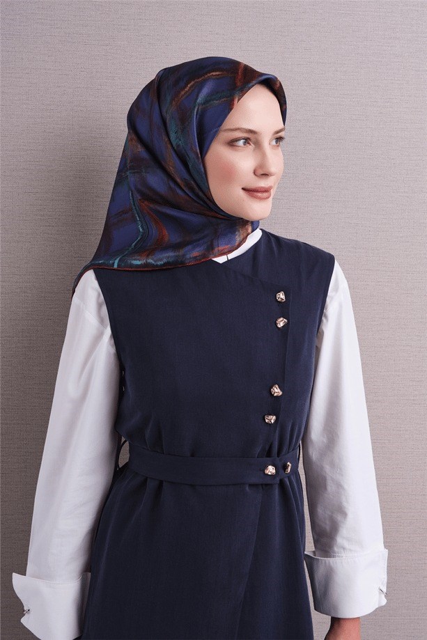 Armine Dj Saf Twill İpek Eşarp 9602D (T) - Mor Eşarp ARMİNE 