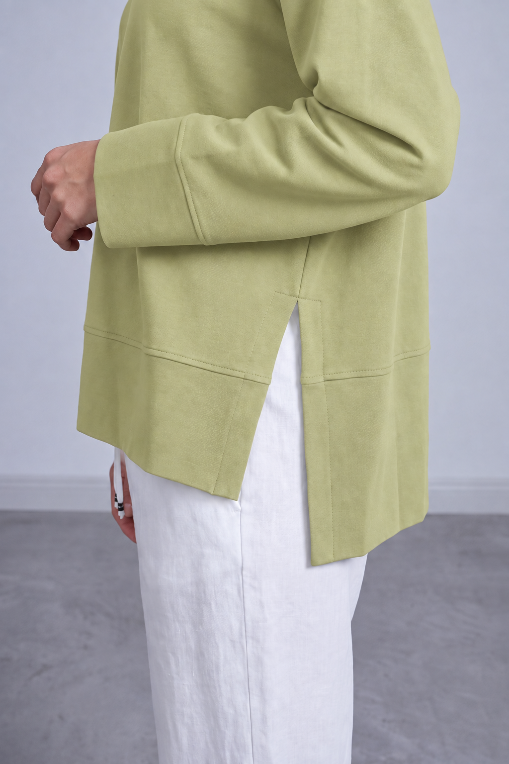Ön Kısa Arkası Uzun Tunik 32560 Olive Tunik PUANE 