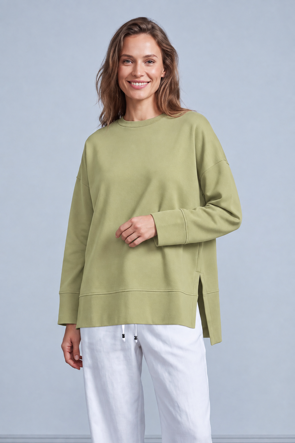 Ön Kısa Arkası Uzun Tunik 32560 Olive Tunik PUANE 
