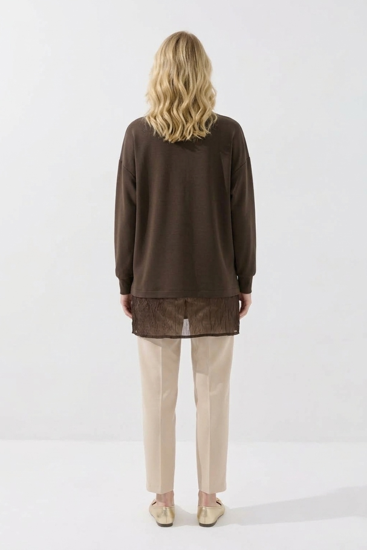 Sahte Cep Detaylı Tunik 10811 Browni Tunik PUANE 