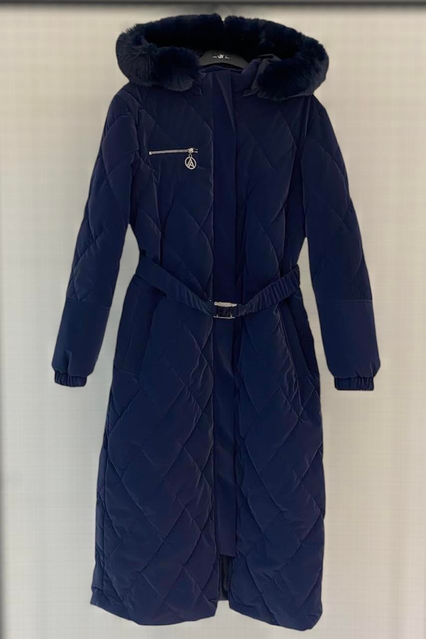 ARMİNE TREND Armine Trend 24Kt728 Kapitone Detay Kapişonlu Mont - Lacivert  Kaban & Mont 