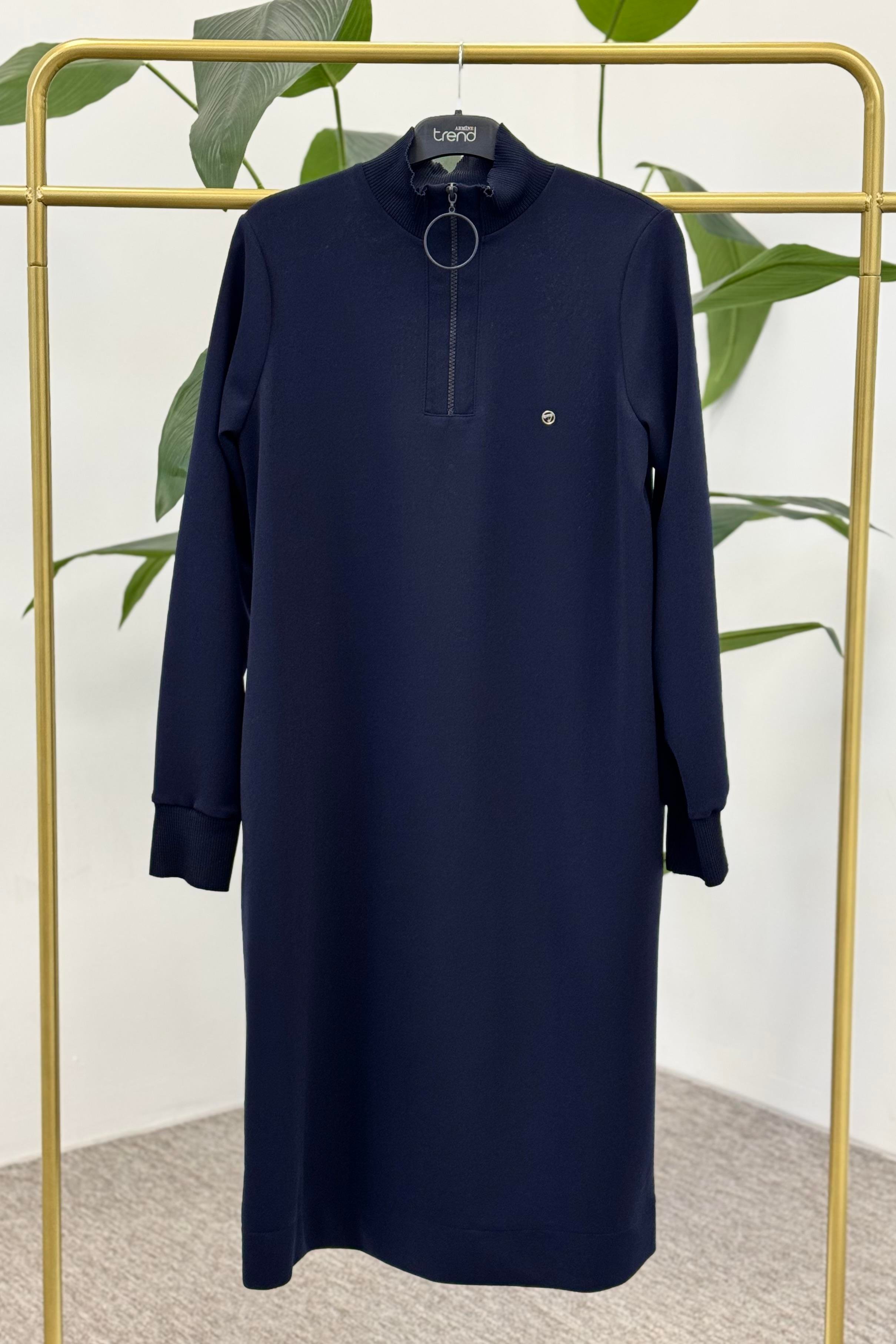 ARMİNE TREND Armine Trend 25Yt437 Yarım Fermuarlı Tunik - Lacivert  Tunik 