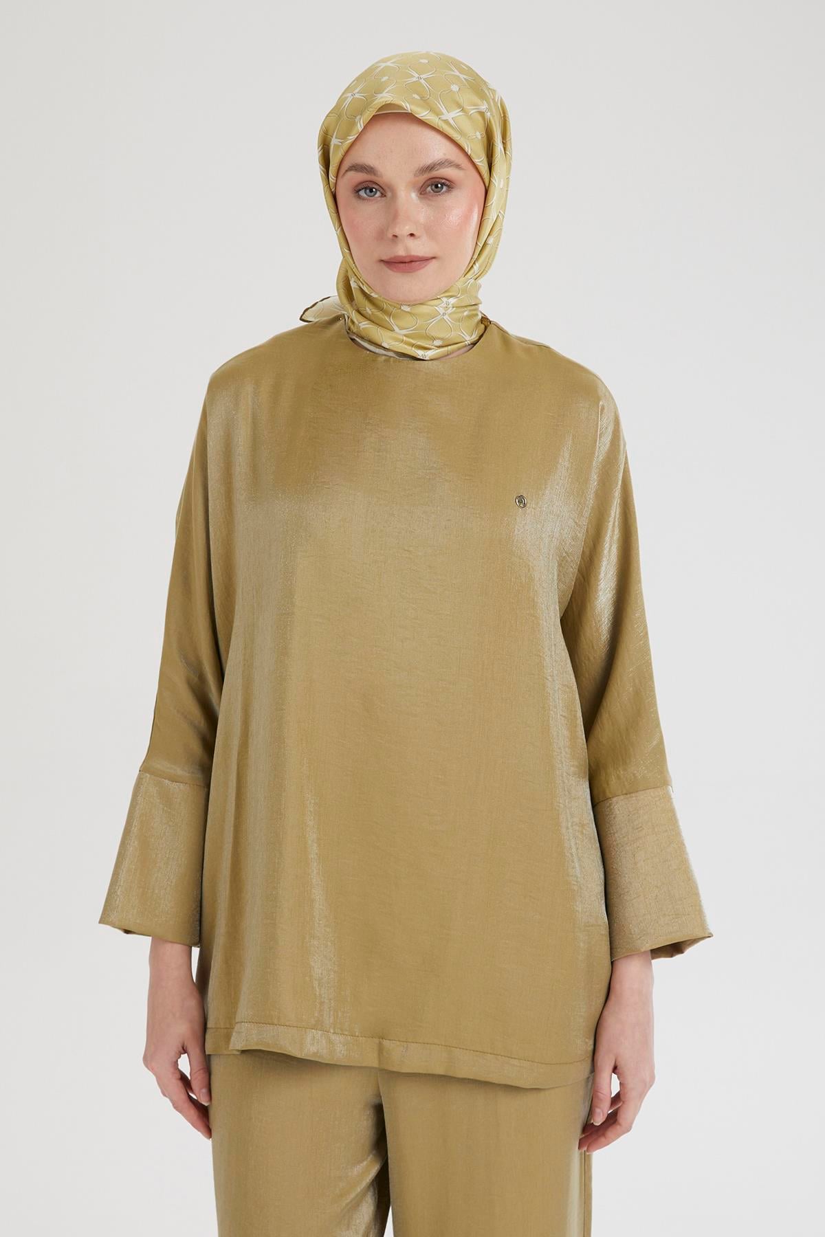 ARMİNE TREND Armine Trend 25YT690 Parlak Kumaştan Pantolonlu Takım - Asit Sarı Armine Trend 25YT690 Parlak Kumaştan Pantolonlu Takım - Bilen Giyim Takım 