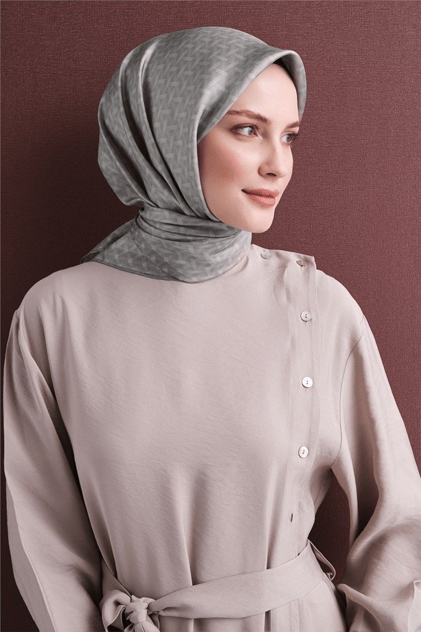 Armine Dj Saf Twill İpek Eşarp 9622D (T) - Taş Eşarp ARMİNE 