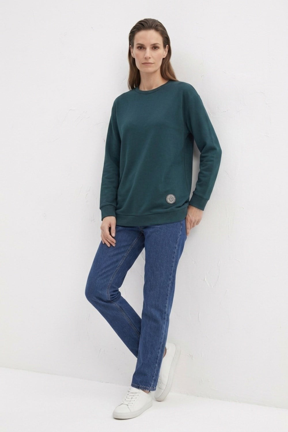 Ceremony 172 Logo Detaylı Uzun Kollu Luna Sweatshirt Zümrüt Tunik CEREMONY 
