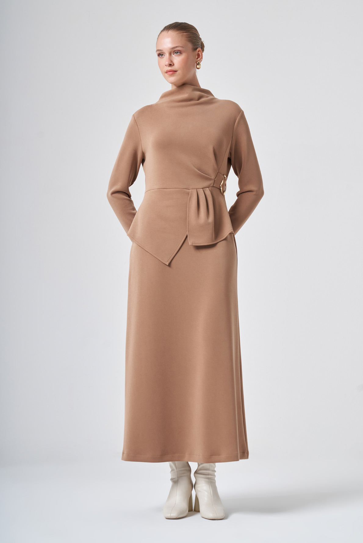 Nuss 2051 ELBİSE Camel Elbise NUSS 