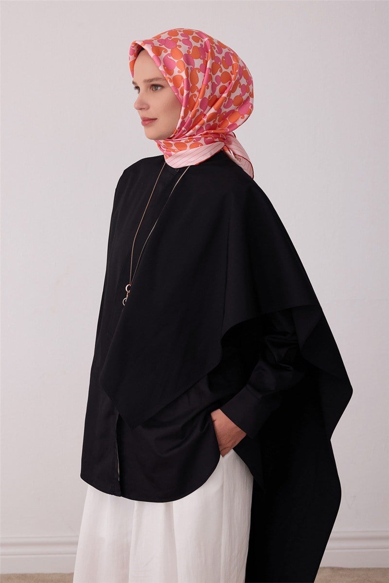 Belli 4422 Anadolu Motifleri Etnik %100 Twill İpek Eşarp - Pudra Eşarp BELLI 