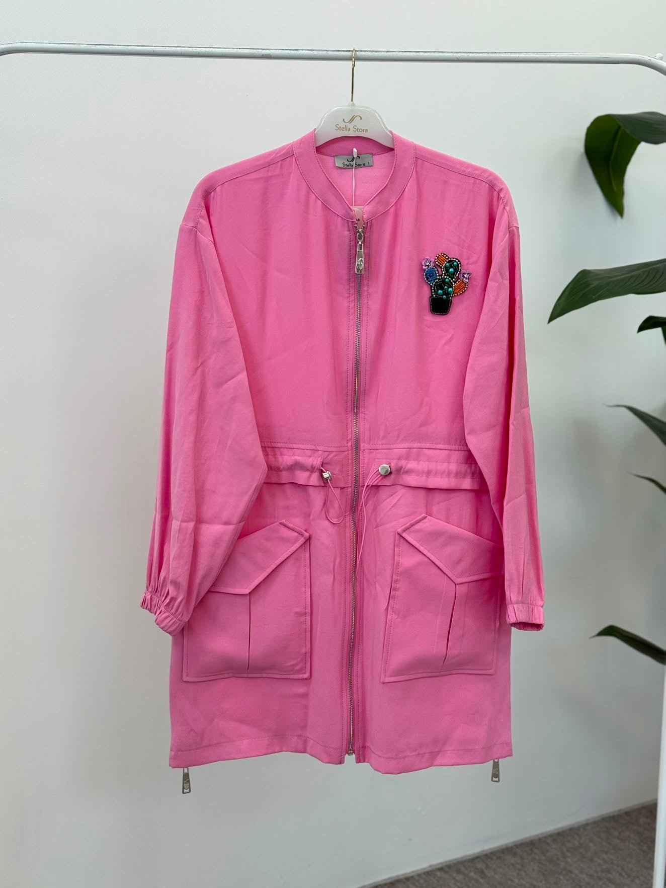 Boncuk Aksesuarlı Kap 1582-1 - Pembe Kap STELLA STORE 