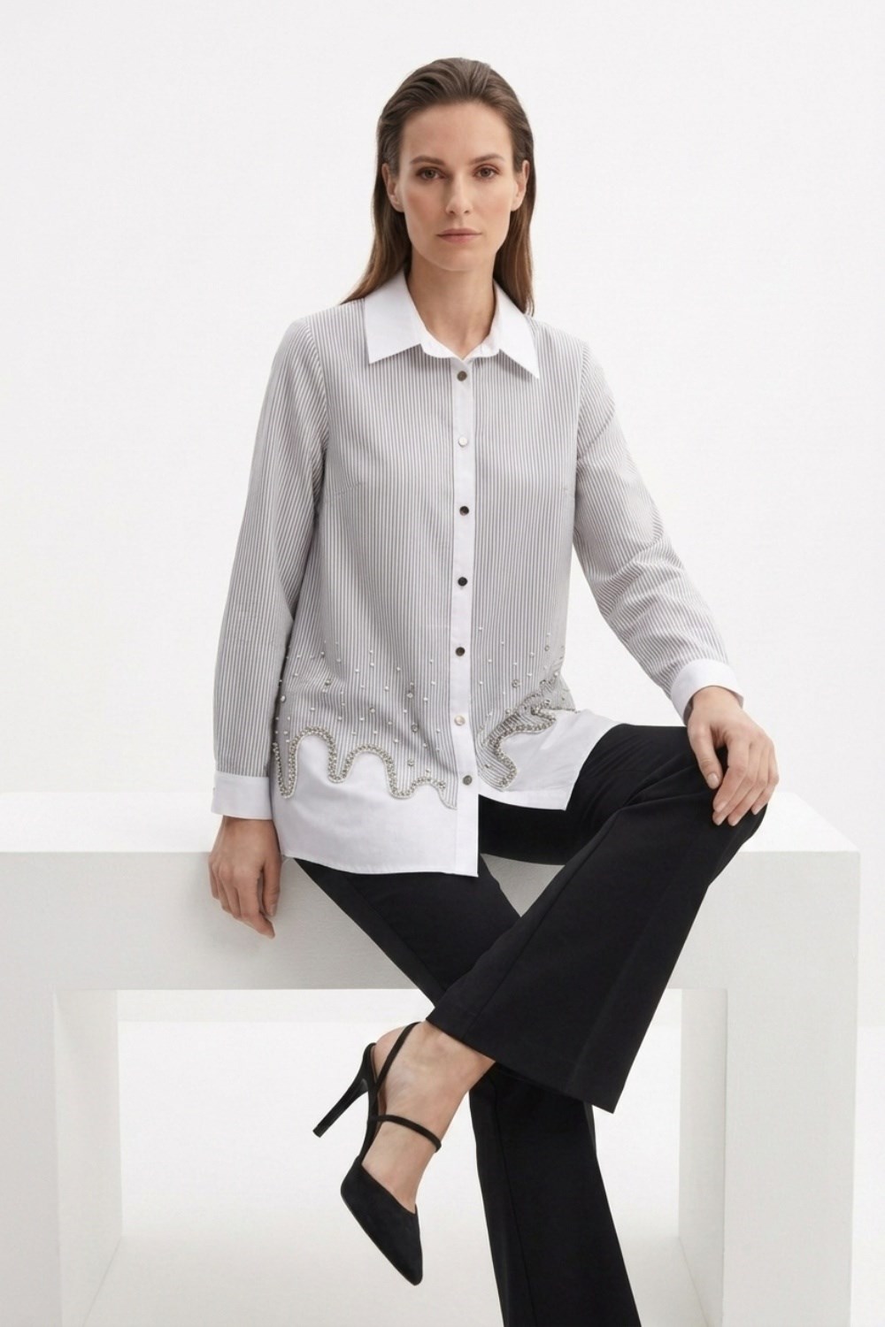 Fuat Gürşen 6303 Tunik - Ekru Tunik FUAT GÜRŞEN 