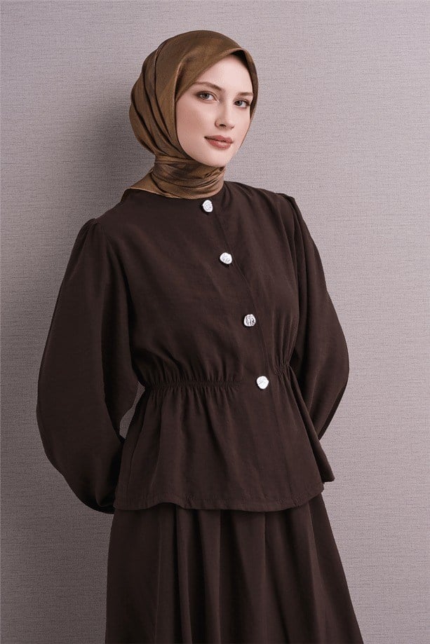 Armine 9618 Büyük Ekose Saf İpek Twill Eşarp Hardal Eşarp ARMİNE 
