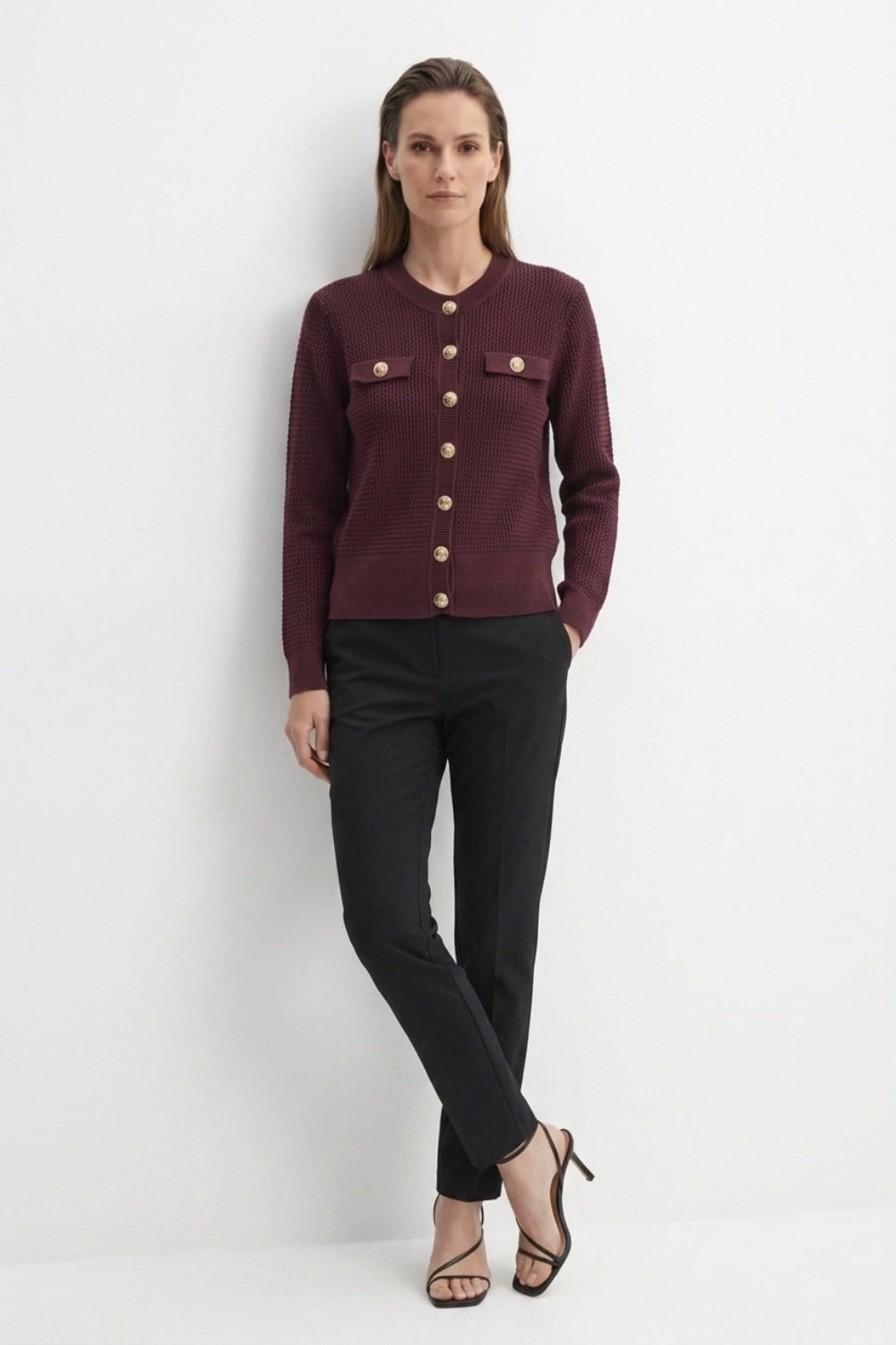 Nuss 601 HIRKA Bordo Hırka NUSS 